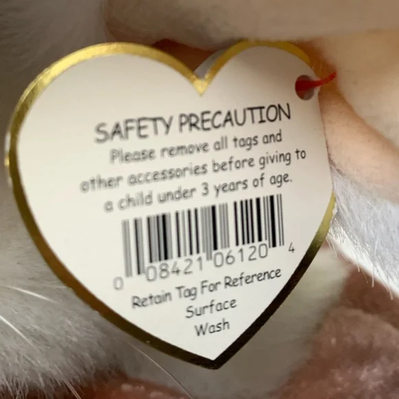 Vintage 1993 TY Attic Treasures “Sara” Soft White Bunny Rabbit Plush Toy Easter - Picture 11 of 12